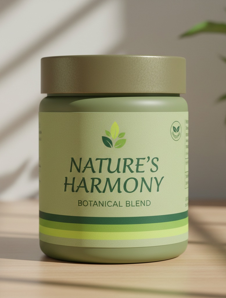 Bottle of Nature's Harmony daily support complex on a light background